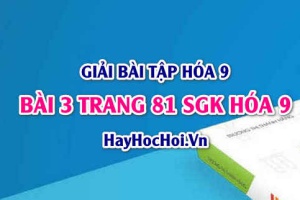 Giải bài 3 trang 81 SGK Hóa 9: Tính chất hóa học của CLO Cl